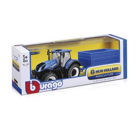 Burago traktori ja peräkärry new holland