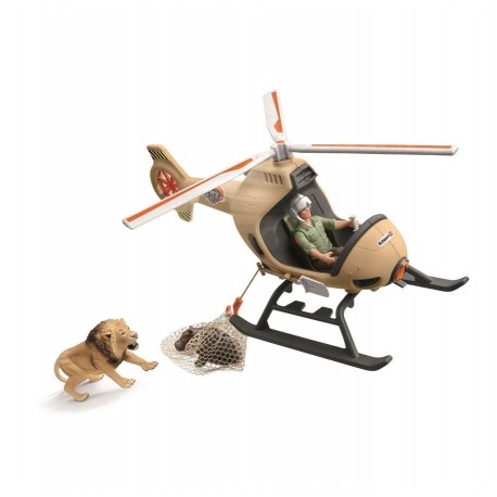 Schleich eläinten pelastus helikopterilla